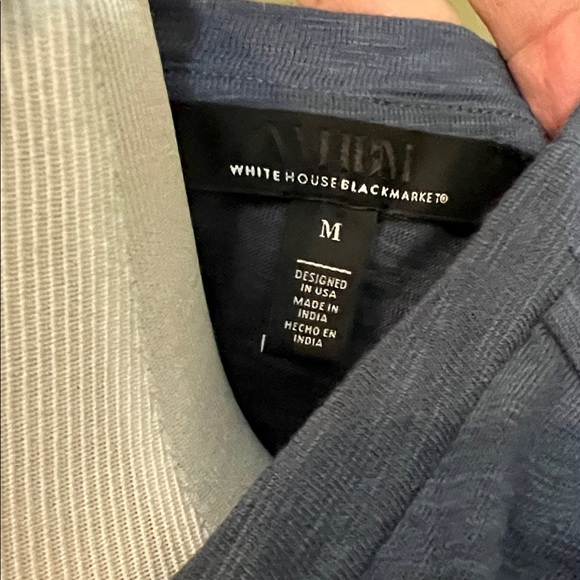 WHBM Slate Blue Ruffle Top - Picture 2 of 3